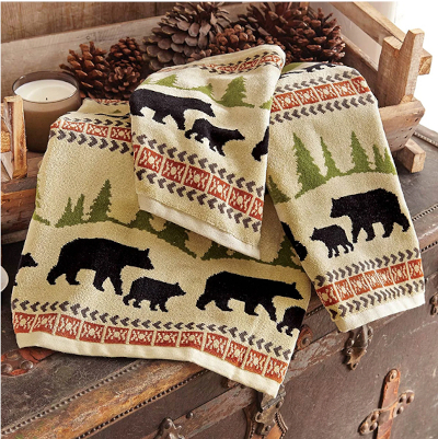 Ivory Mountain Bears Towel Collection