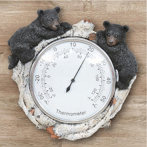 Aspen Woods Bears Wall Thermometer