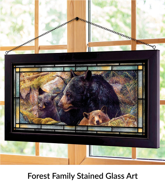 Forest Family Stained Glass Art
