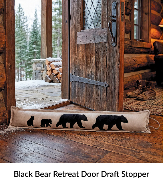 Black Bear Retreat Door Draft Stopper