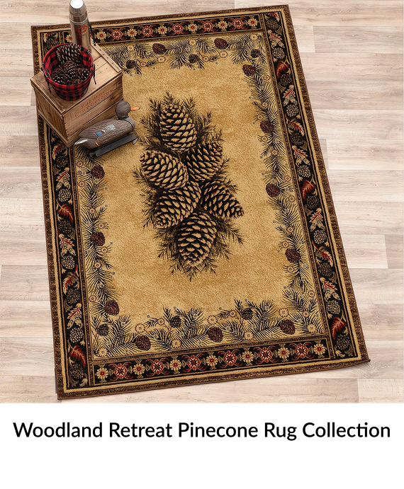 Woodland Retreat Pinecone Rug Collection