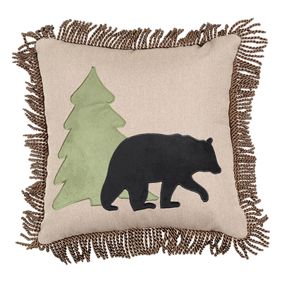Woodland Trails Bear & Tree Pillow 