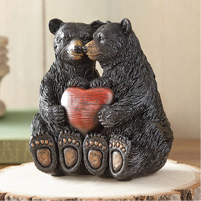 Loving Black Bears Figurine
