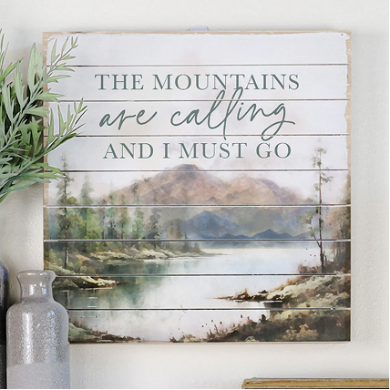 Mountain Escape Pallet Wall Art