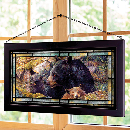 Forest Family Stained Glass Art
