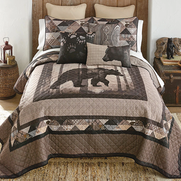 Black Bear Mist Quilt Bedding Collection