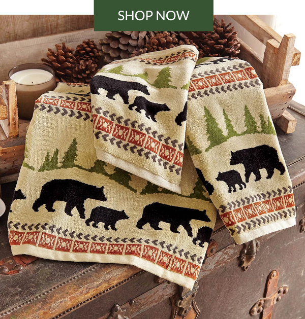 Ivory Mountain Bears Towel Collection | Shop Now