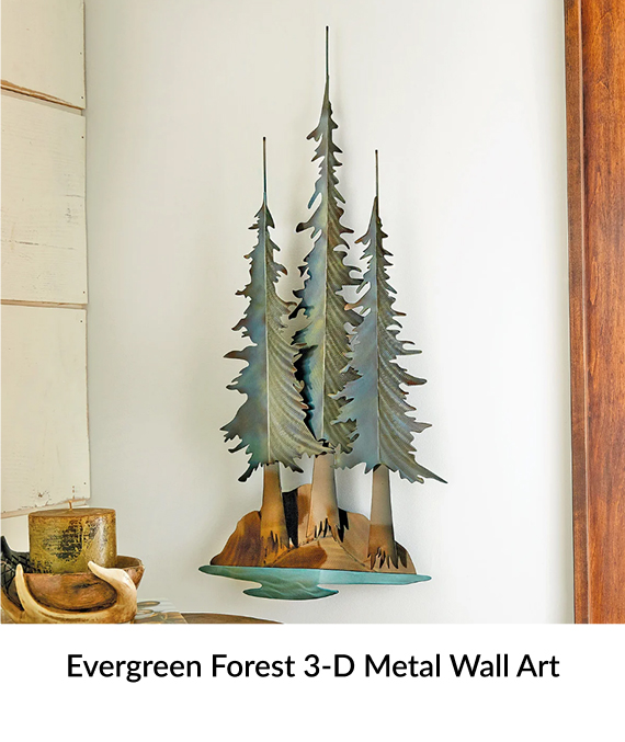 Evergreen Forest 3-D Metal Wall Art