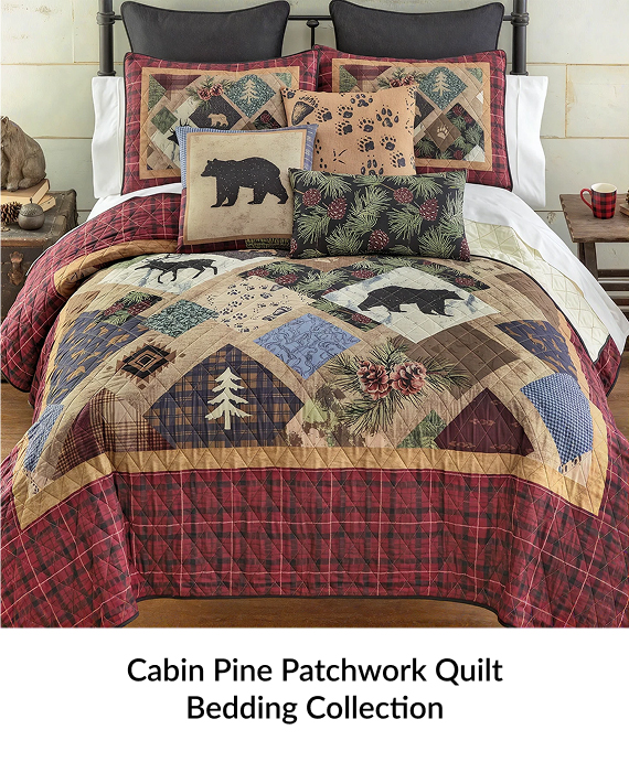 Cabin Pine Patchwork Quilt Bedding Collection