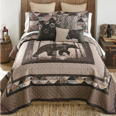 Black Bear Mist Quilt Bedding Collection