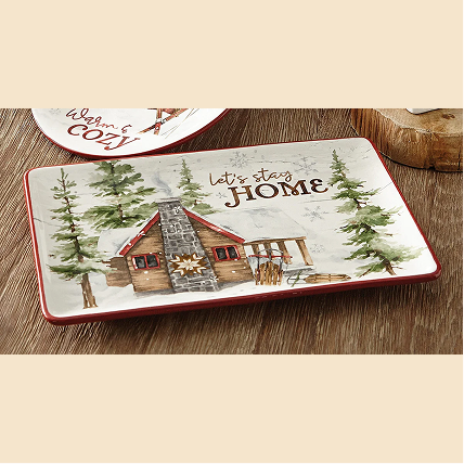 Winter Cabin Platter