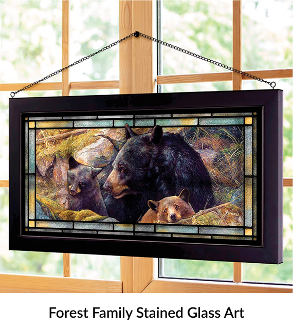Forest Family Stained Glass Art
