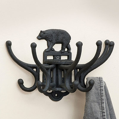 Bear Cast Iron Coat Hanger