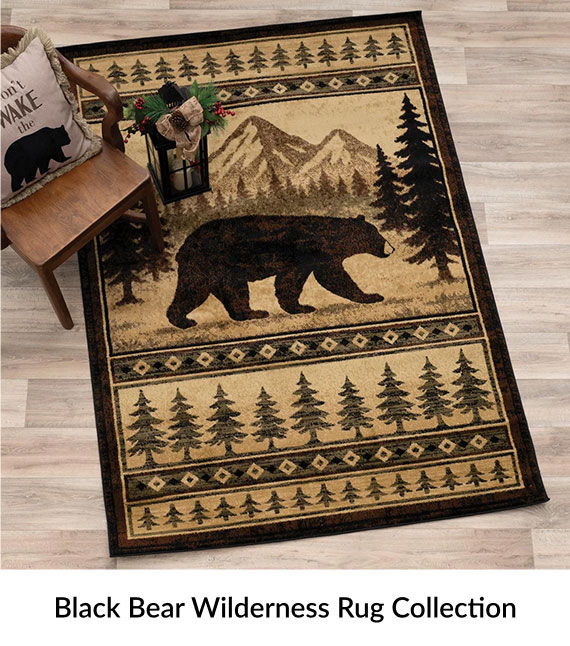 Black Bear Wilderness Rug Collection