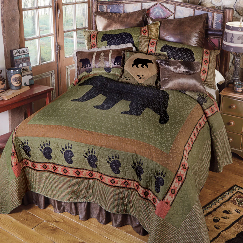 Sage Creek Bear Quilt Bed Set - Queen