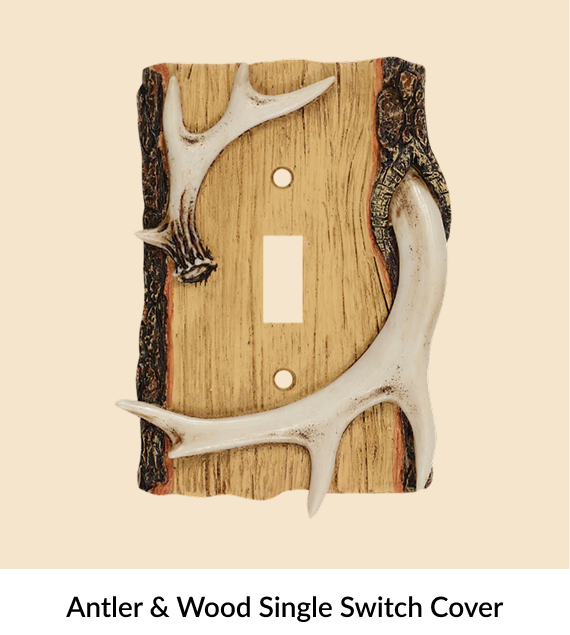 Antler & Wood Single Switch Cover