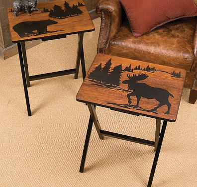 Mountain Getaway Folding Side Tables - Set of 2