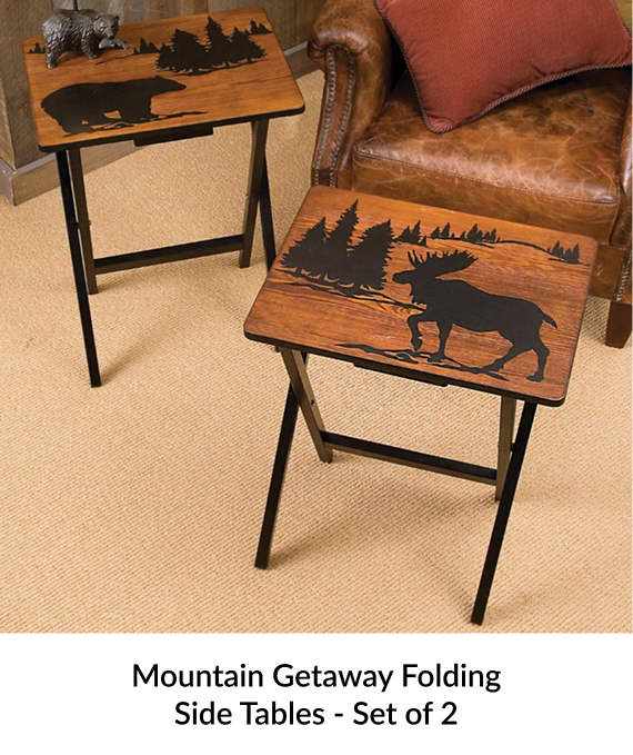Mountain Getaway Folding Side Tables - Set of 2