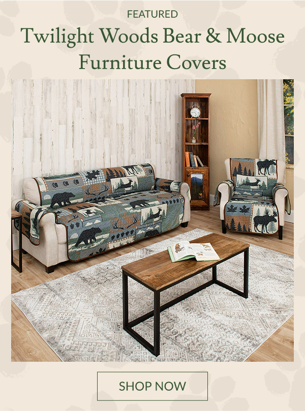 Twilight Woods Bear & Moose Furniture Covers | Shop Now