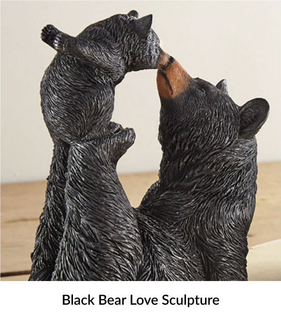 Black Bear Love Sculpture
