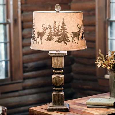 Deer Forest Table Lamp