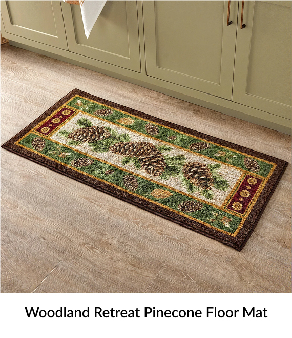 Woodland Retreat Pinecone Floor Mat