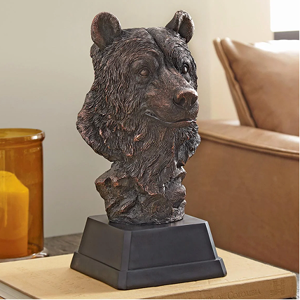 Bronze Style Bear Sculpture