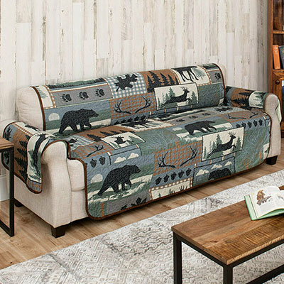 Twilight Woods Bear & Moose Sofa Cover