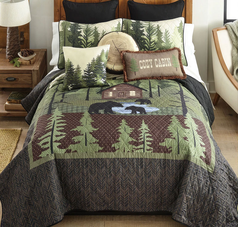 Cedar Haven Bear Quilt Bedding Collection