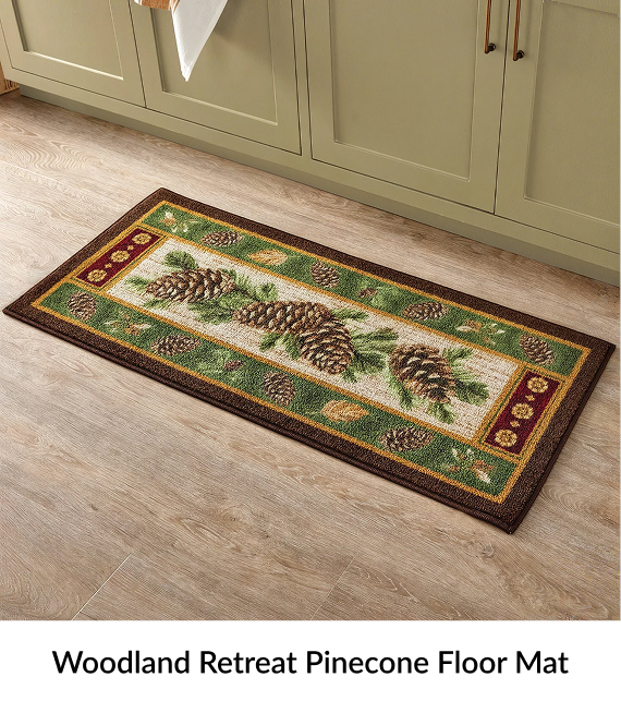 Woodland Retreat Pinecone Floor Mat