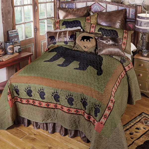 Sage Creek Bear Quilt Bed Set - Queen