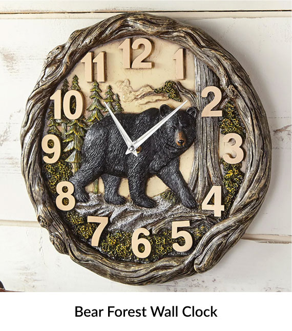 Bear Forest Wall Clock