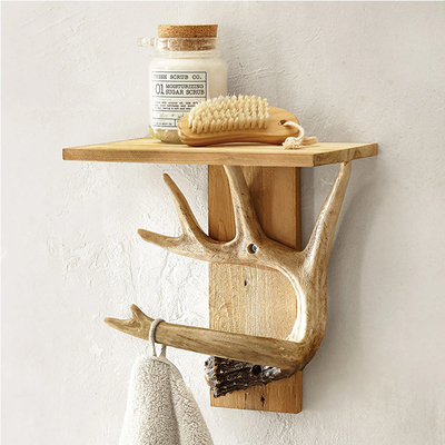 Antler Ridge Wall Shelf & Hook