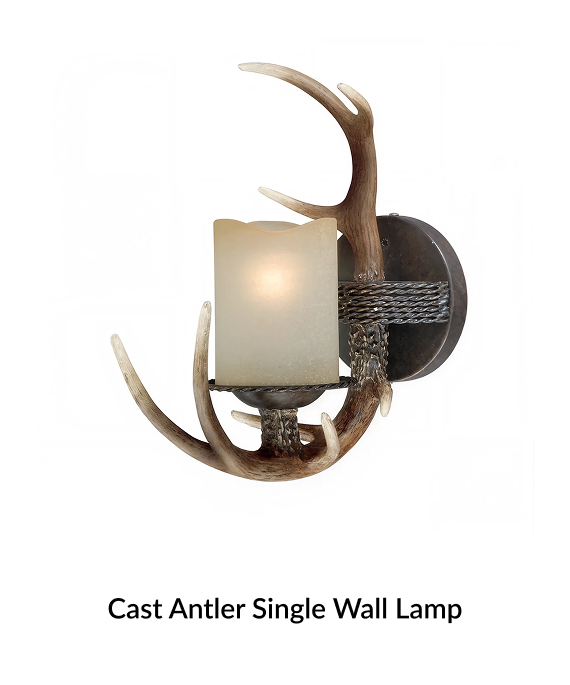 Cast Antler Single Wall Lamp