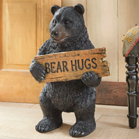 Black Bear Hugs Sculpture - Large