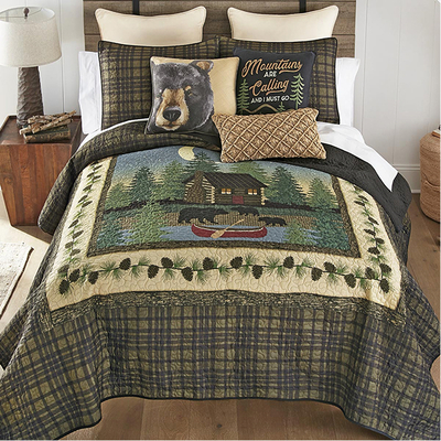 Black Bear Lake Retreat Quilt Bed Set - Queen
