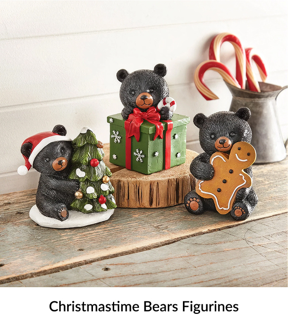 Christmastime Bears Figurines