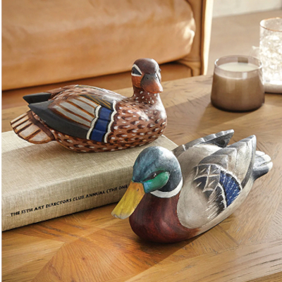 Mallard Duck Wood Decoy Decor