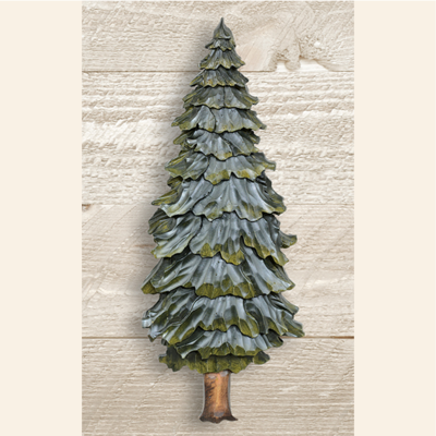 Pine Forest Carved Wood Wall Art - Small