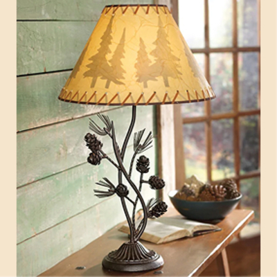 Metal Pinecone Table Lamp