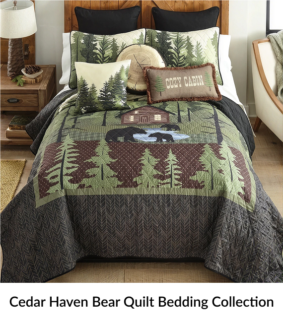 Cedar Haven Bear Quilt Bedding Collection