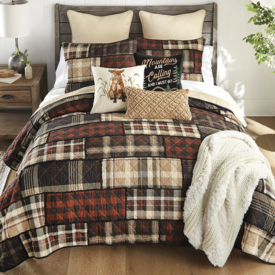 Mountain Lodge Plaid Quilt Bedding Collection