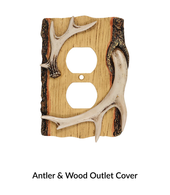 Antler & Wood Outlet Cover