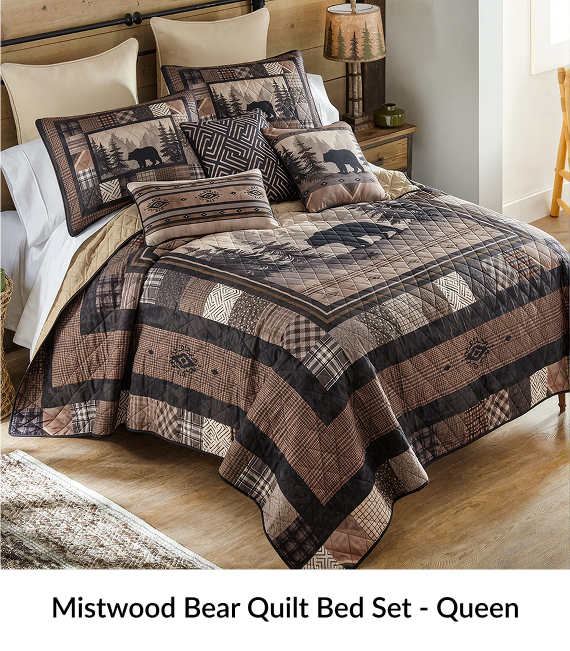 Mistwood Bear Quilt Bed Set - Queen