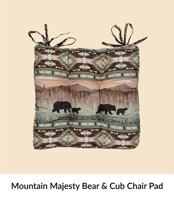 Mountain Majesty Bear & Cub Chair Pad