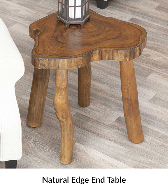 Natural Edge End Table