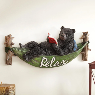 Black Bear Relaxing Wall Hanging