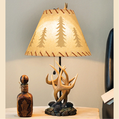 Antler & Pinecone Table Lamp