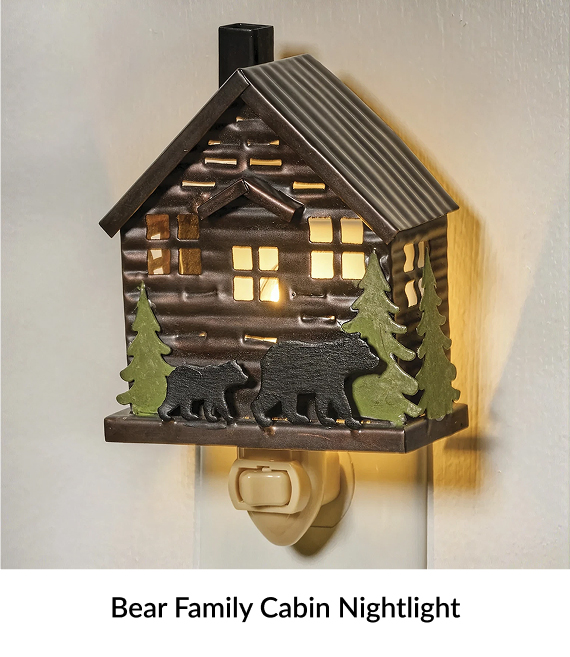 Bear Family Cabin Nightlight