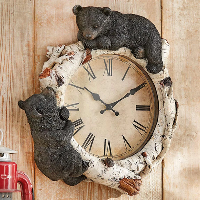 Aspen Woods Bears Wall Clock